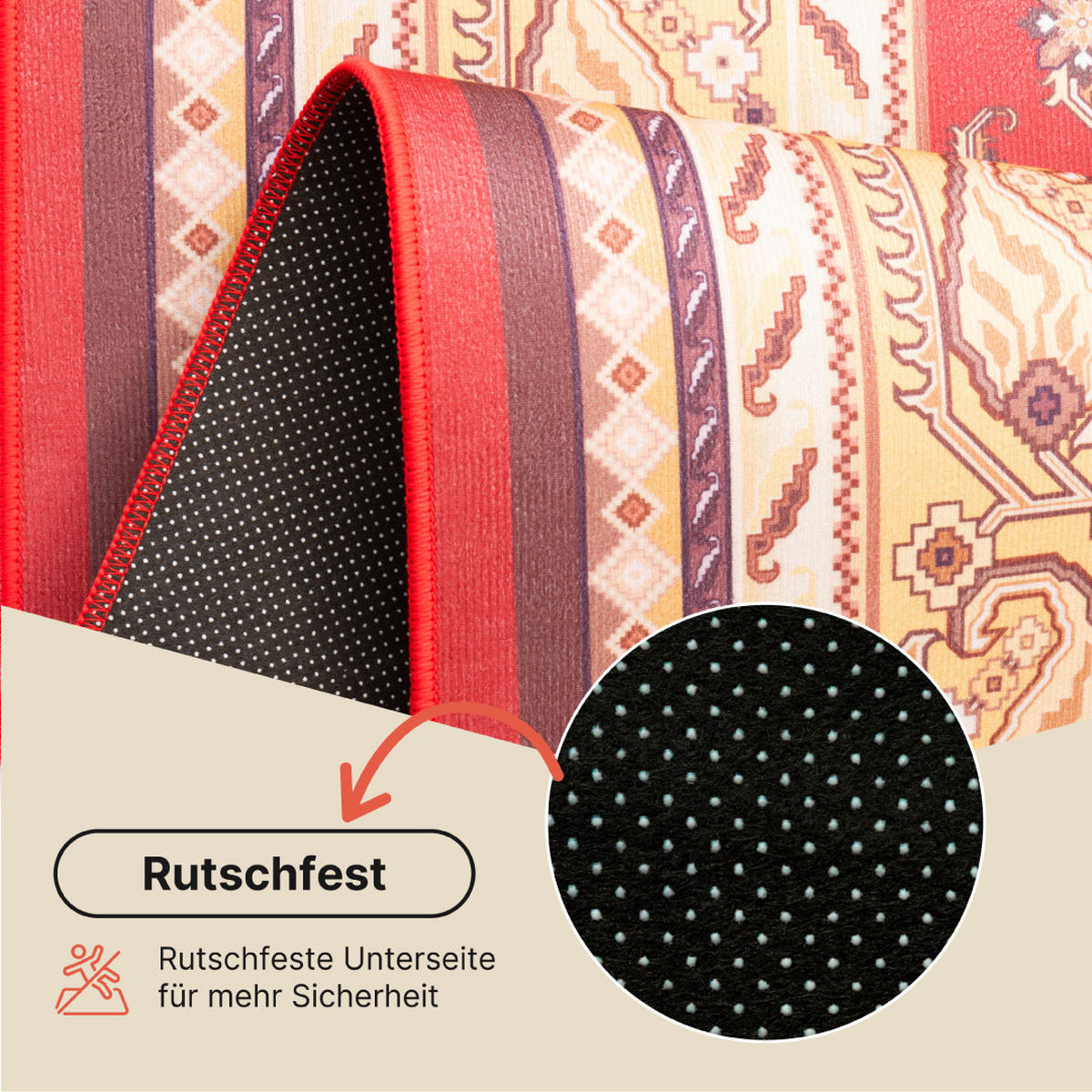 TEPPICH NORA Rot 70/150 cm - Rot, Textil (70/150cm) - Tapiso