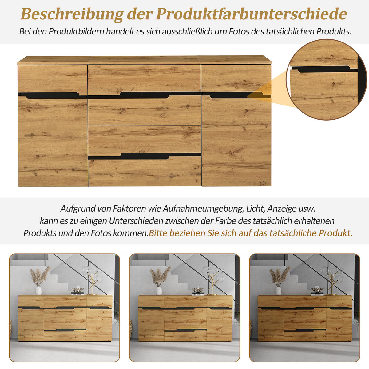 KOMODA, 160x80 cm in holzoptik čierna - dub sonoma, kompozitné drevo (160/80/40cm) - Urban Meuble