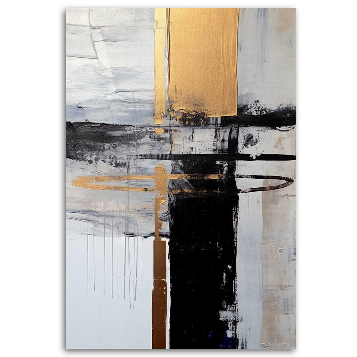 KUNSTDRUCK Gold 80/120 cm - Goldfarben, Textil (80/120cm) - KUNSTLOFT