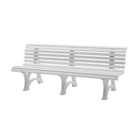 GARTENBANK Jamaika 4 Sitzer Weiß 80 x 200 x 64 cm Witterungskunststoff & UV Beständiger Kunststoff - Weiß, Kunststoff (200/80/64cm) - PROREGAL