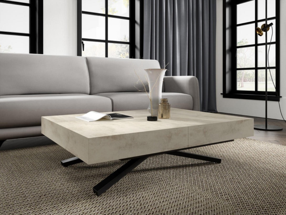 TISCH Weiß SIENNA Modern Beine X Chromix Ausziehbar - Weiß, Holzwerkstoff (80/80/80cm) - Sepro Meble