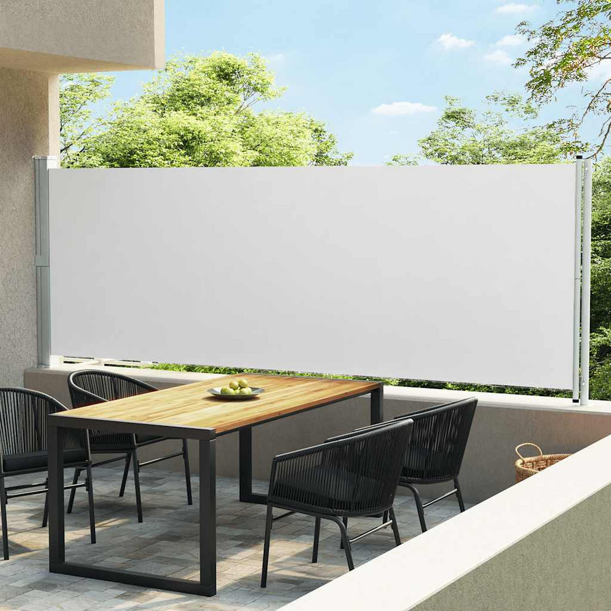 SEITENMARKISE Ausziehbar 600x160 cm Creme - Creme, Textil (600/160/600cm) - furnicato