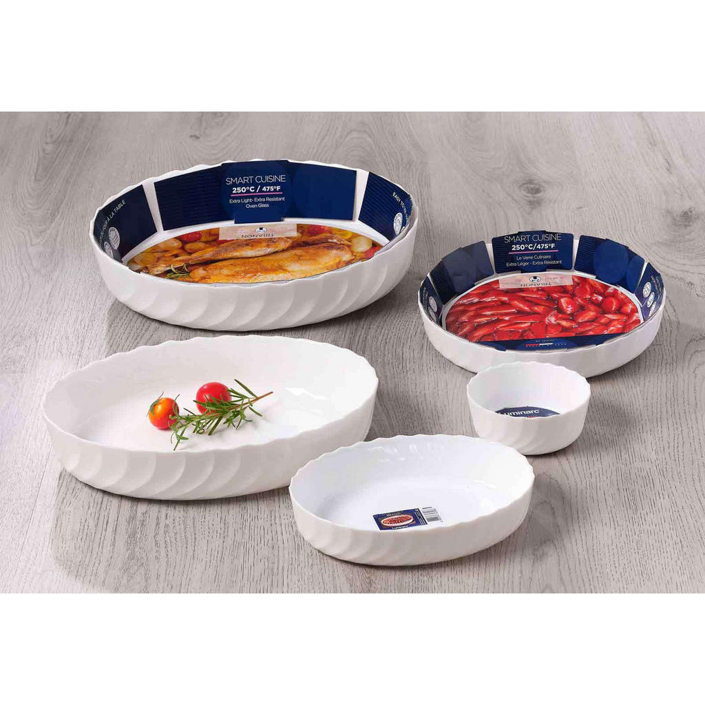 Thumbnail - Luminarc Ofenform, Weiß, Glas, Oval, 16x4.9x22 cm, Kochen, Auflaufformen