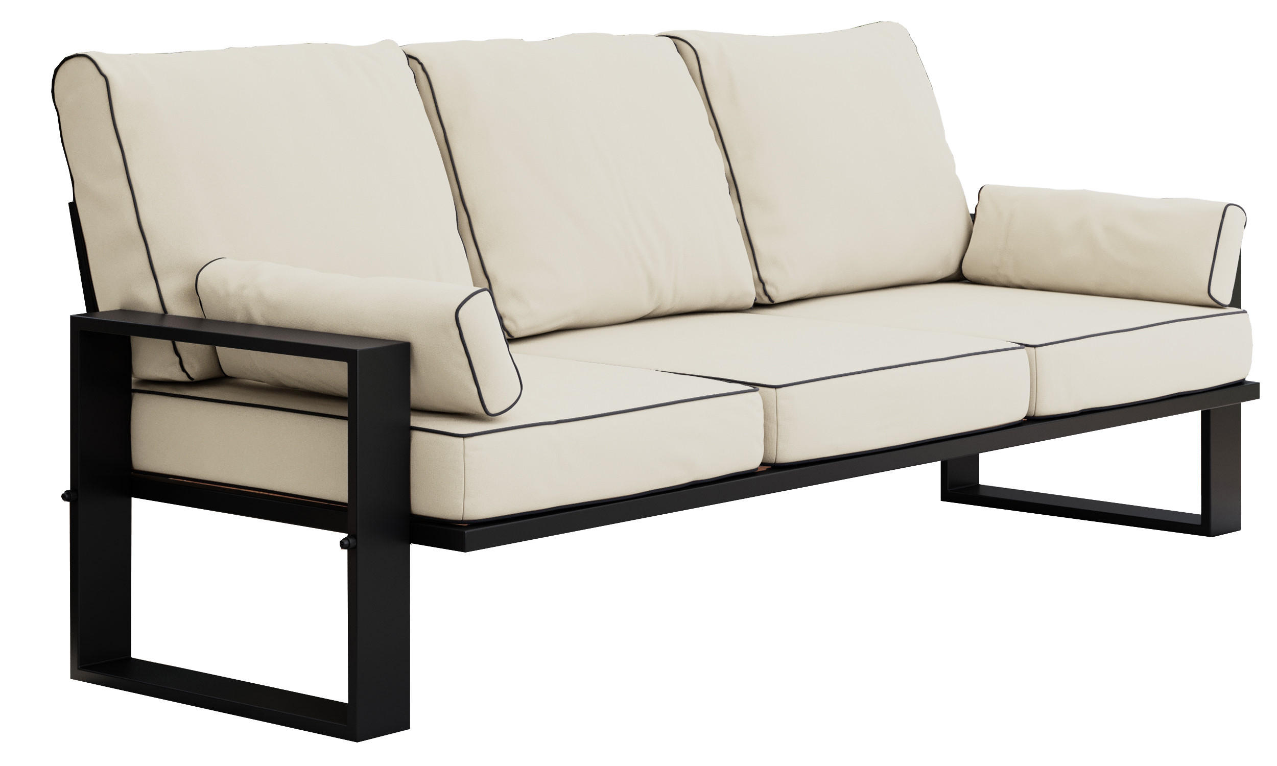 MKS Gartensofa Beige 215x90x87 cm