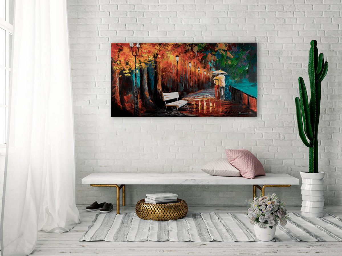 ACRYLBILD HANDGEMALT 120/60 cm - Multicolor/Schwarz, Holz/Textil (2/60cm) - KUNSTLOFT