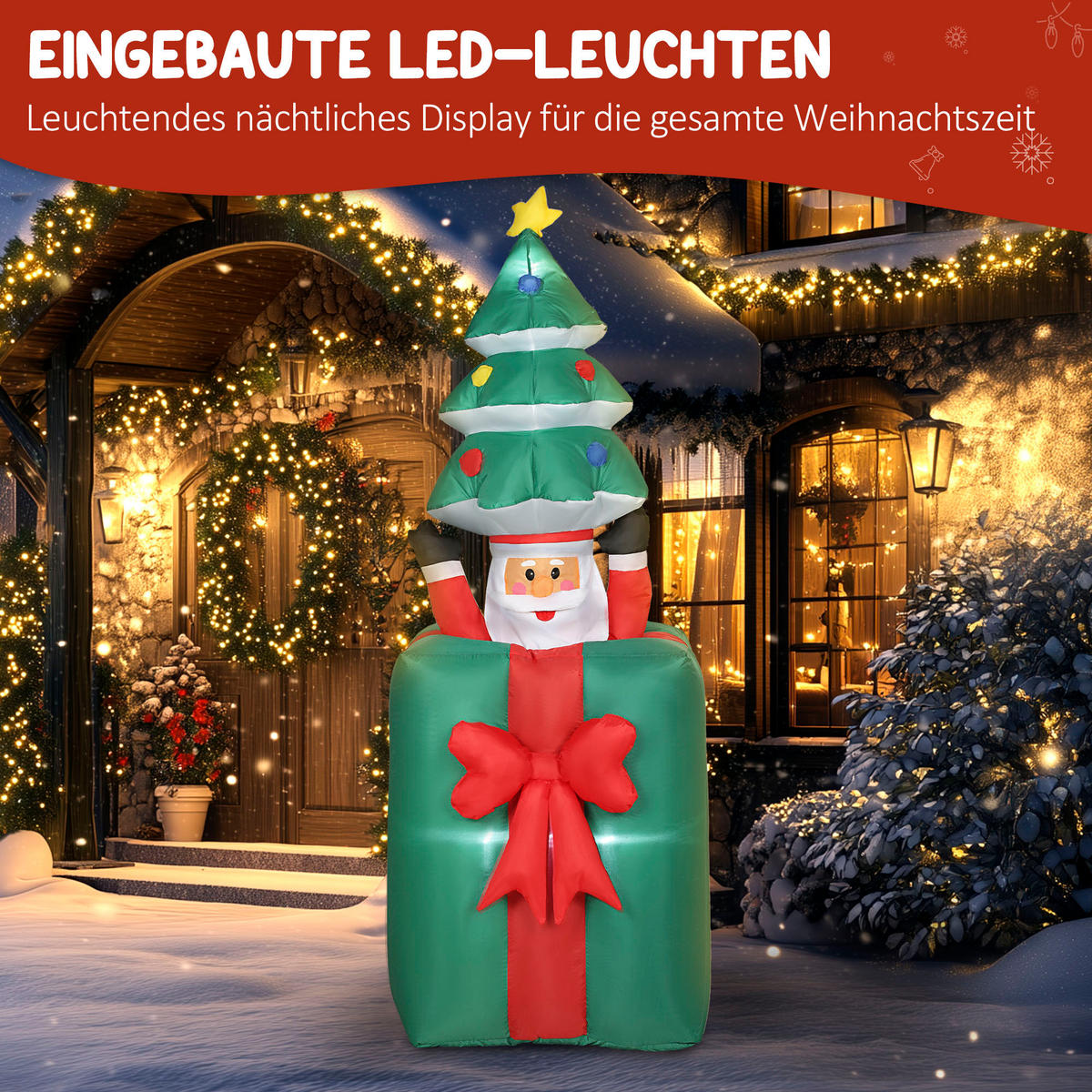 WEIHNACHTSMANN Rot 80.0/67.0/213.0cm - Rot, Textil (67/213/80cm)