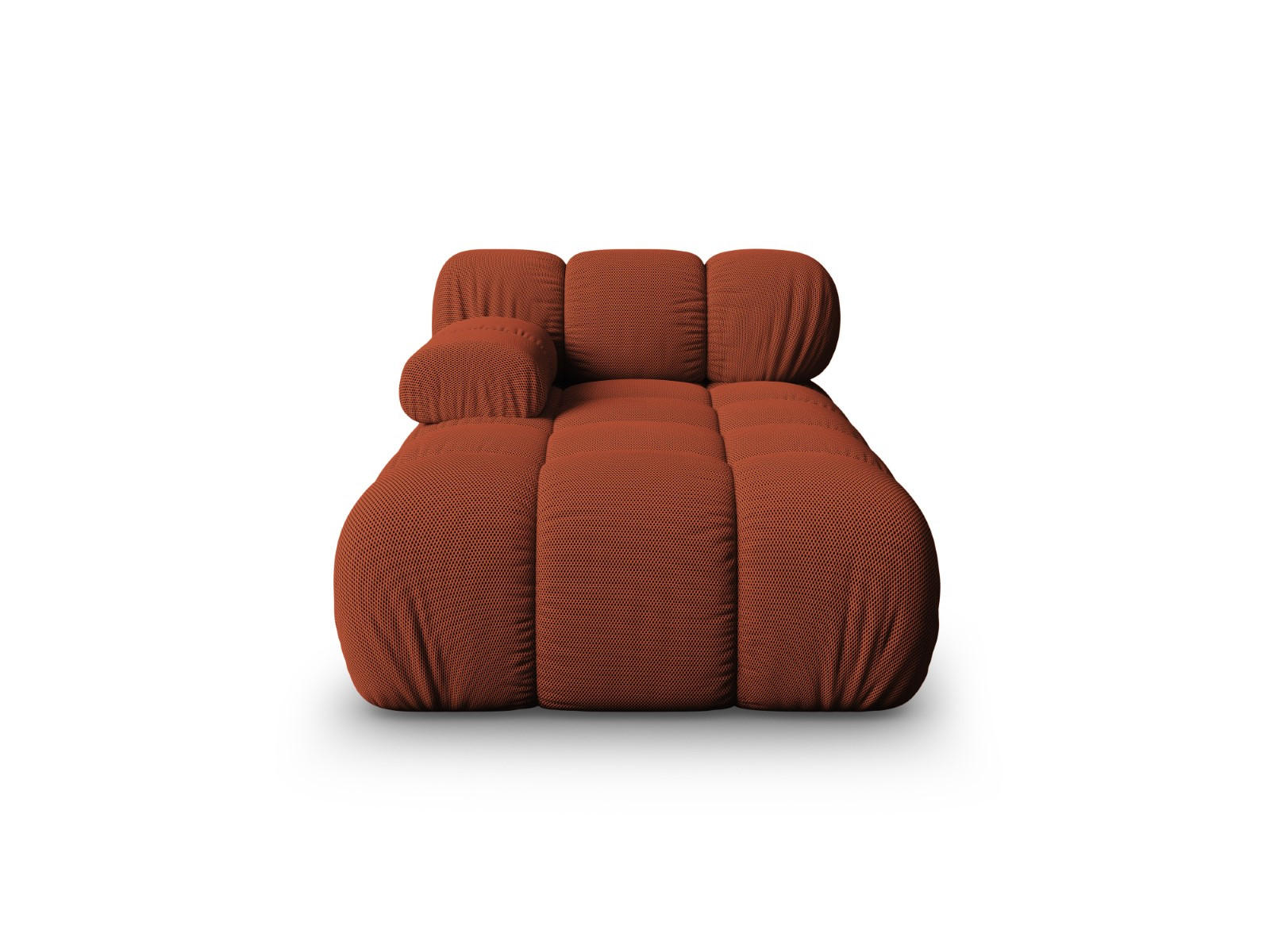 CHAISELONGUE links Bellis aus 3D-Stoff ziegelstein - Orange, Textil (94/70/155cm) - Micadoni