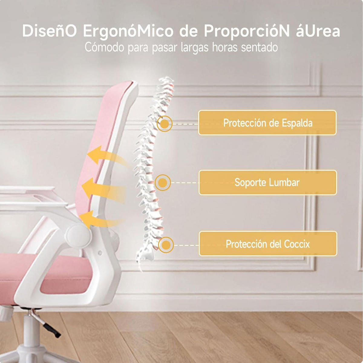 BÜROSTUHL Mesh Ergonomisch Rosa - Pink, Kunststoff/Textil (49/107/47cm) - Kaket