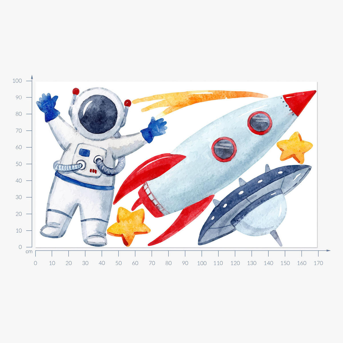 WANDAUFKLEBER 100x170cm - Pastellfarbener Raum - Multicolor, Kunststoff (100/170/0.1cm) - Wallfluent