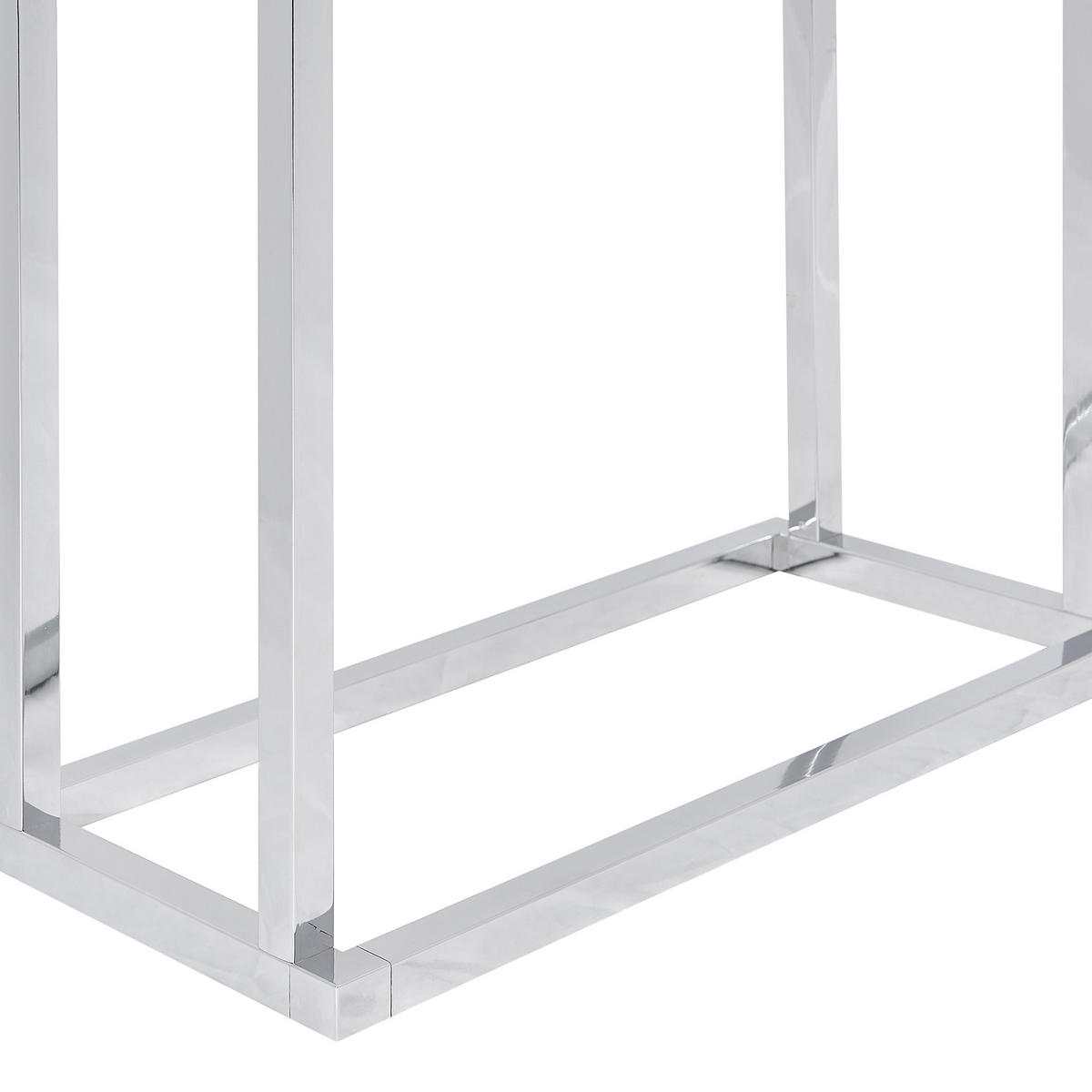 HANDTUCHSTÄNDER Stahlsilber 45x85 cm Recreo - Silberfarben, Metall (45/85/21cm) - Beliani