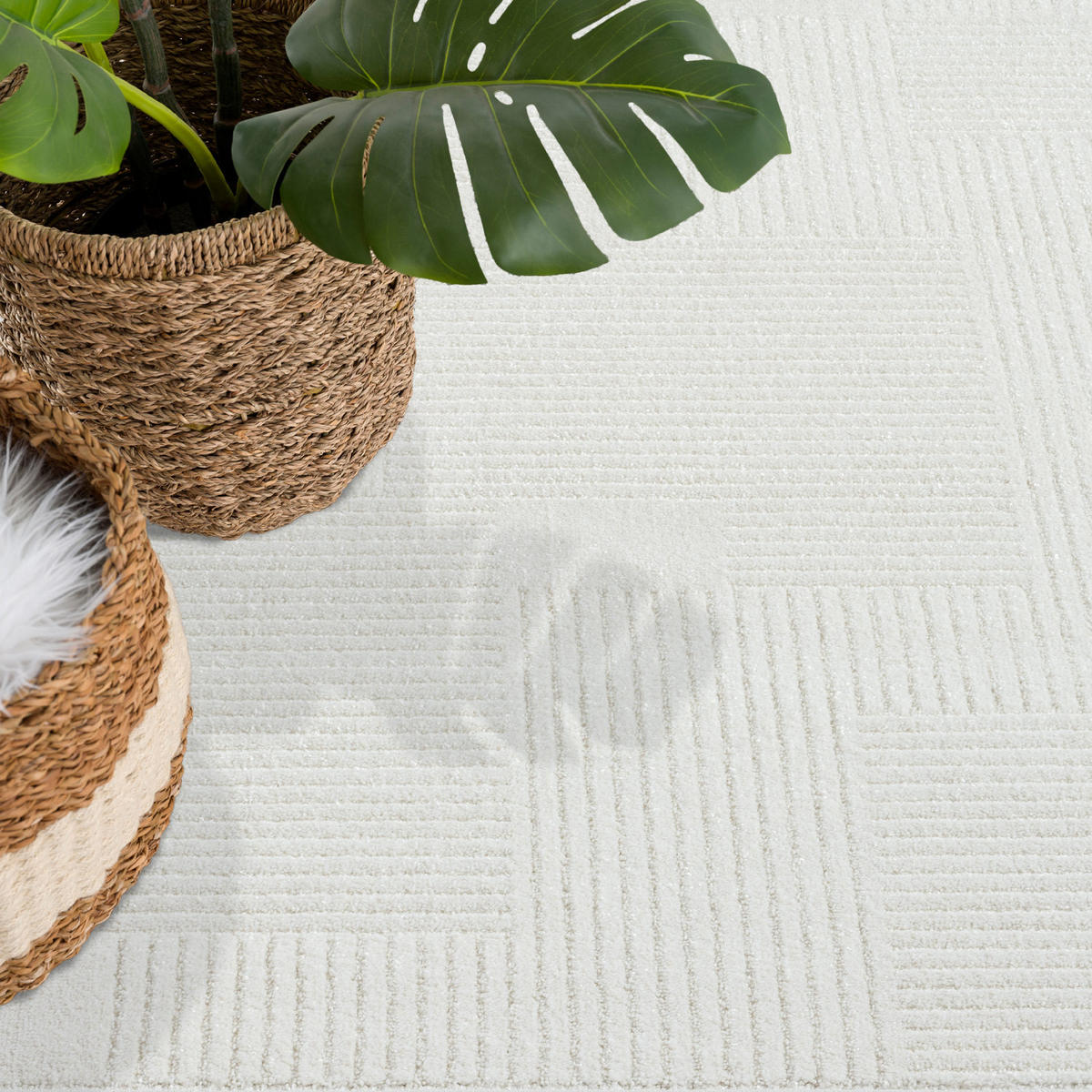 KURZFLOR-TEPPICH Flair 177 Creme 200x290 cm - Creme, Textil (200/290cm) - carpet city