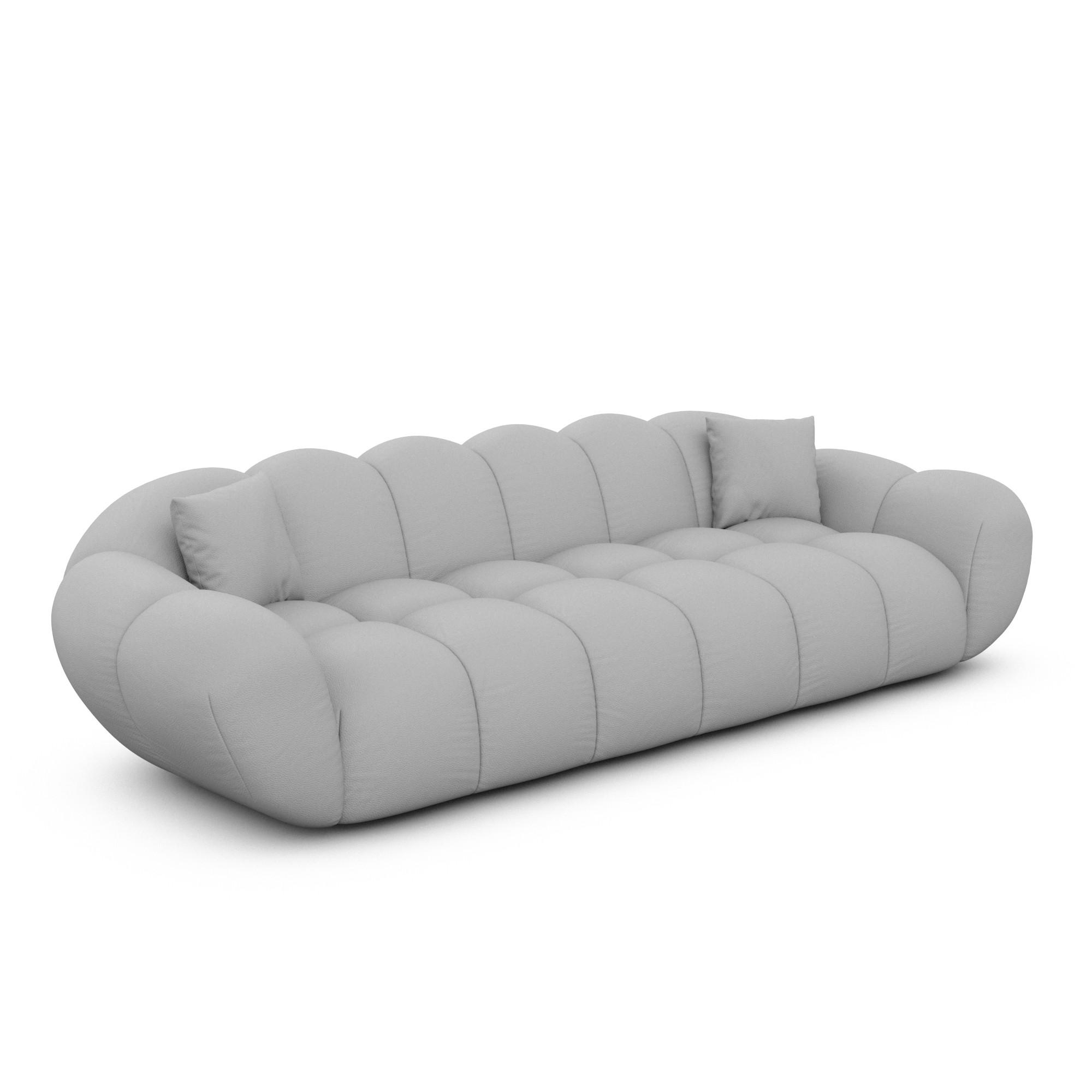 Varoyal 4-Sitzer-Sofa Hellgrau 265x70x93 cm