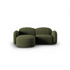 ECKSOFA links Blair aus Chenille-Stoff grün meliert 3 Sitzplätze - Grün, Textil (155/194cm) - Micadoni