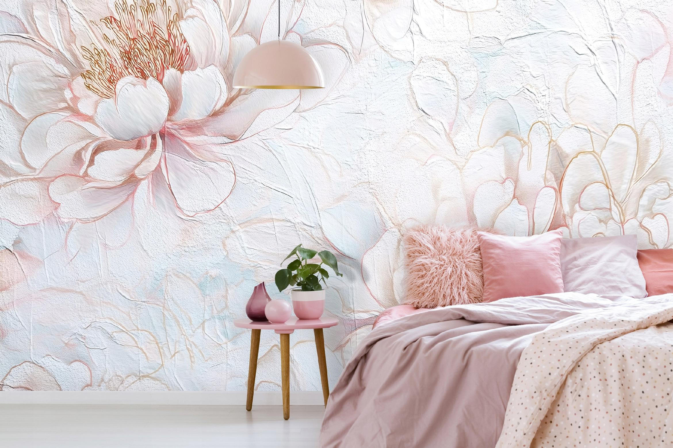 FOTOTAPETE Blumen Pfingstrosen Rosa 350x250 cm - Multicolor, Papier (350/250cm) - Wallarena