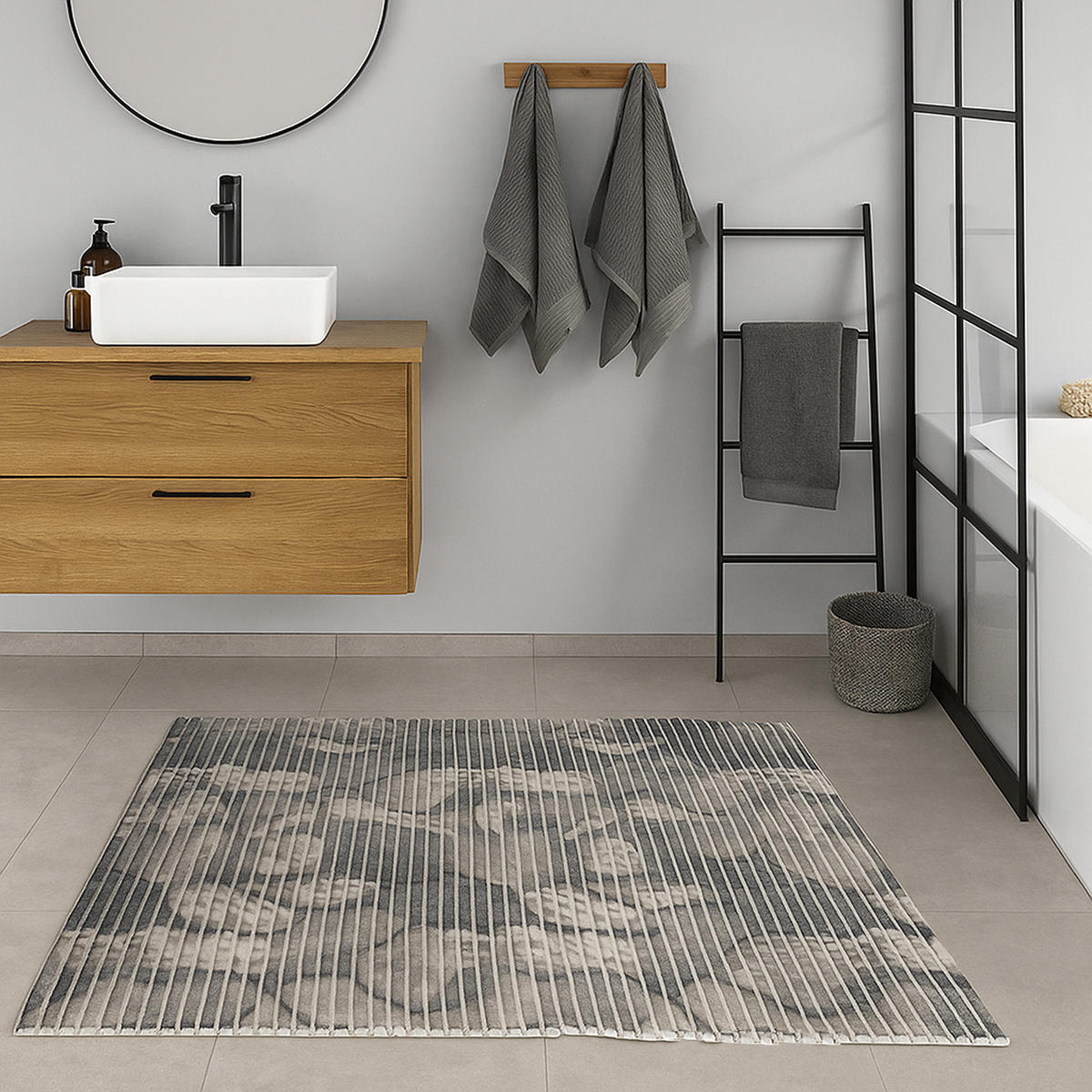 SCHUTZUNTERLAGE Weichschaum auf Rolle 0,65x15 m Steine Grau - Grau, Kunststoff (65/1500cm) - Bestlivings