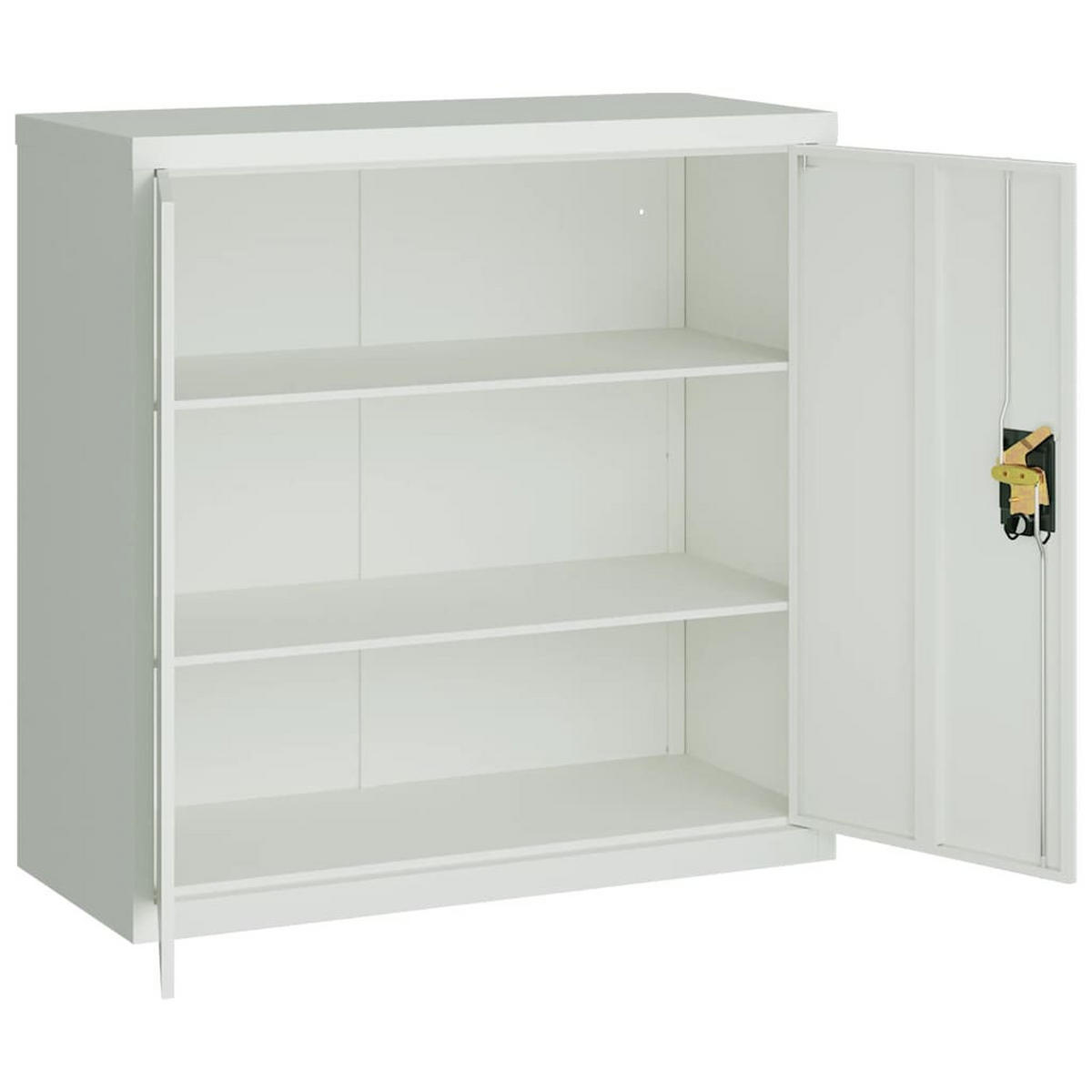 AKTENSCHRANK Mit 2 Türen Grau 90 Cm Stahl - Grau, Metall (40/90/90cm) - vidaXL