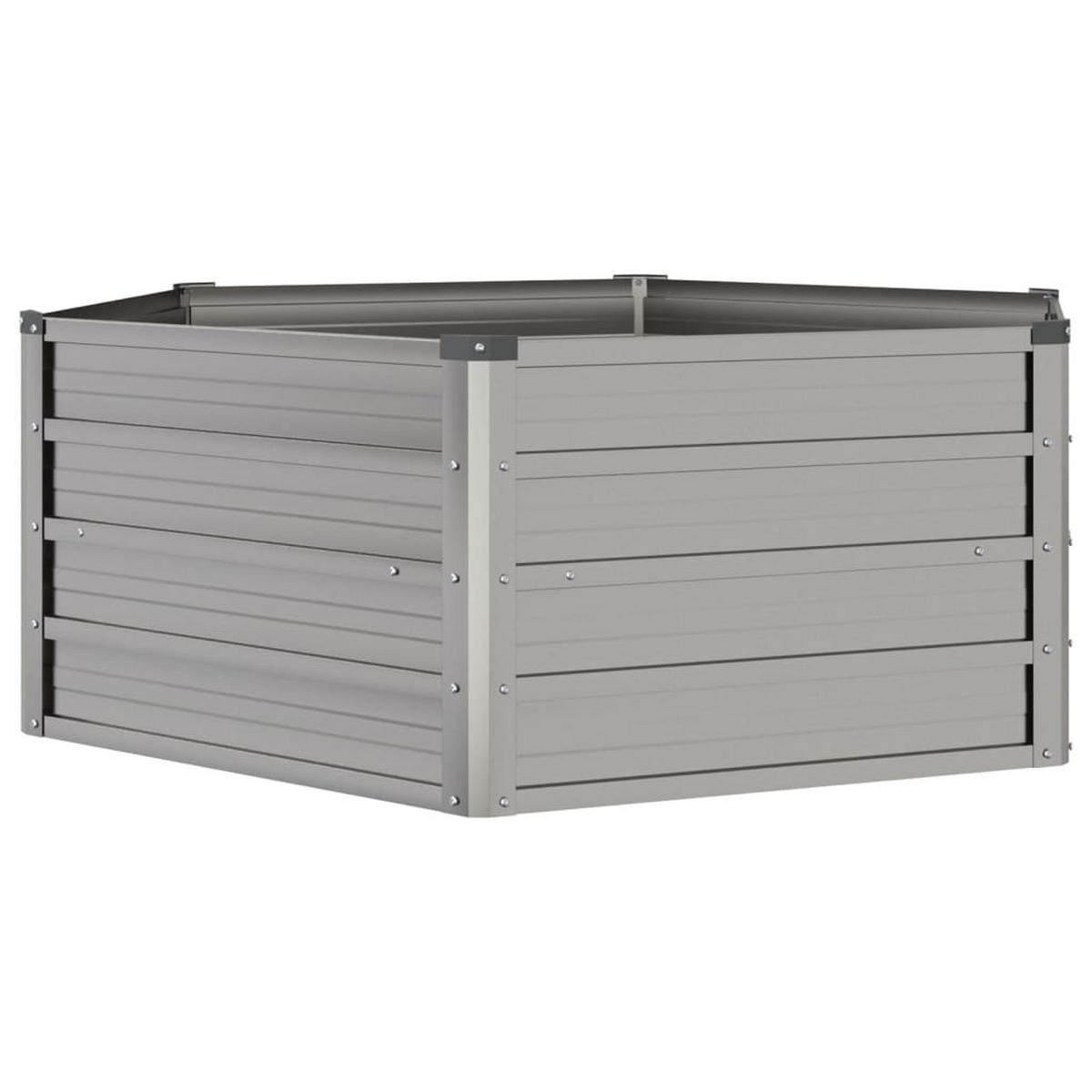 HOCHBEET Rostig 129x129x45 cm Cortenstahl - Braun, Metall (129/45/129cm) - furnicato