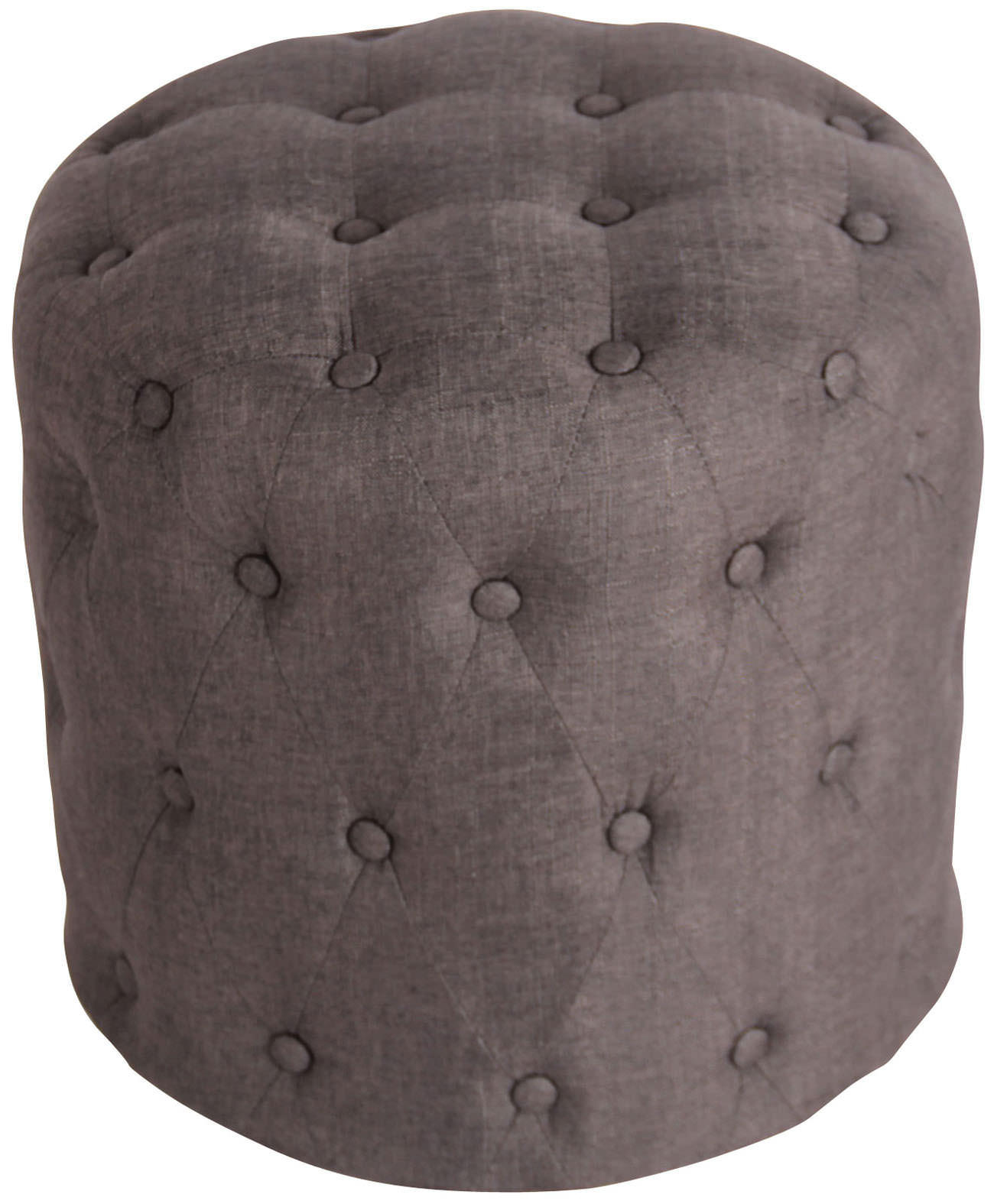 HOCKER Stoff dunkelgrau - Eukalyptusholzfarben/Dunkelgrau, Holz/Textil (45/42/45cm) - CLP