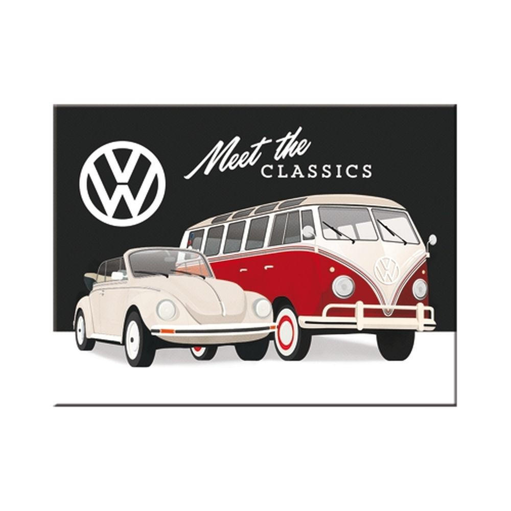 MAGNET 6/8 cm VW Meet The Classics - Multicolor, Metall (8/6/0.1cm) - Nostalgic-Art