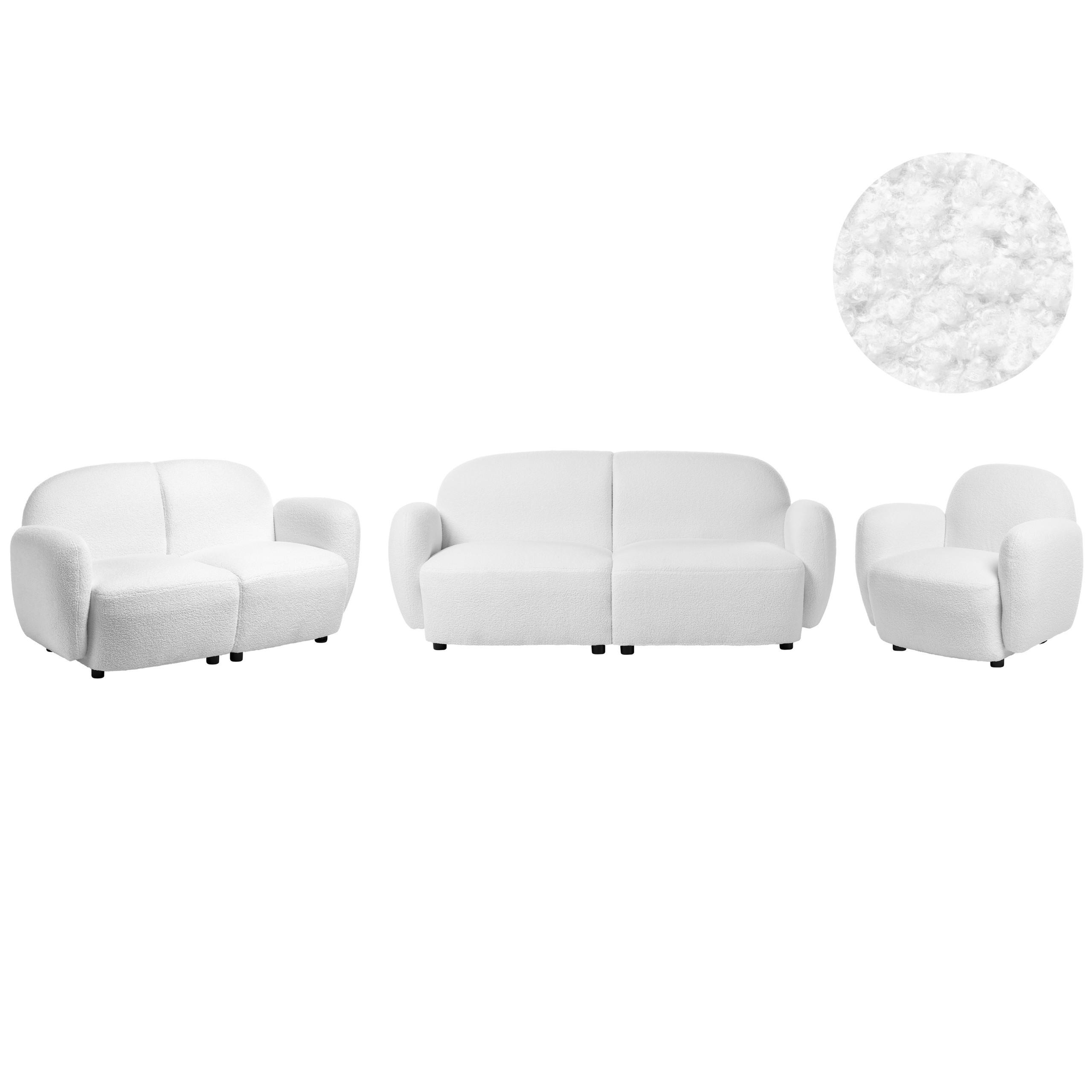 Beliani Sofa-Set Weiß, Schwarz 183x77x82 cm
