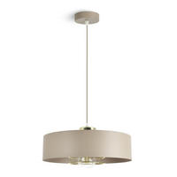 PENDELLEUCHTE ECRU - Beige/Goldfarben, Metall (30/30/100cm) - kiki design