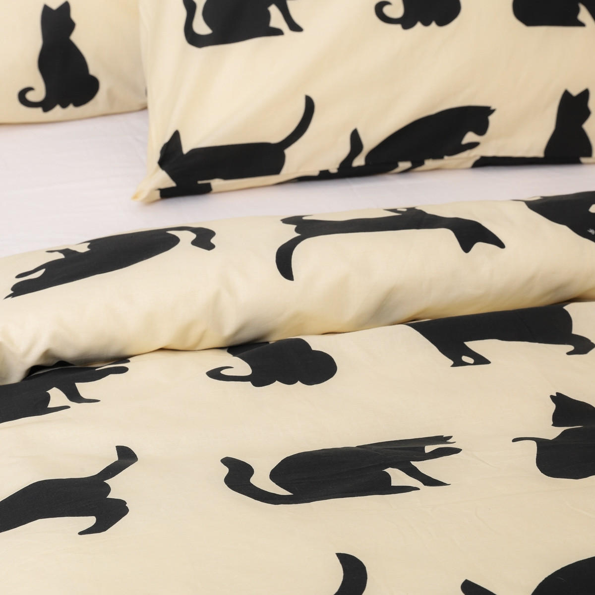 BETTWÄSCHE Poes Baumwolle beige 160/200 cm - Beige, Textil (160/200cm) - Homla