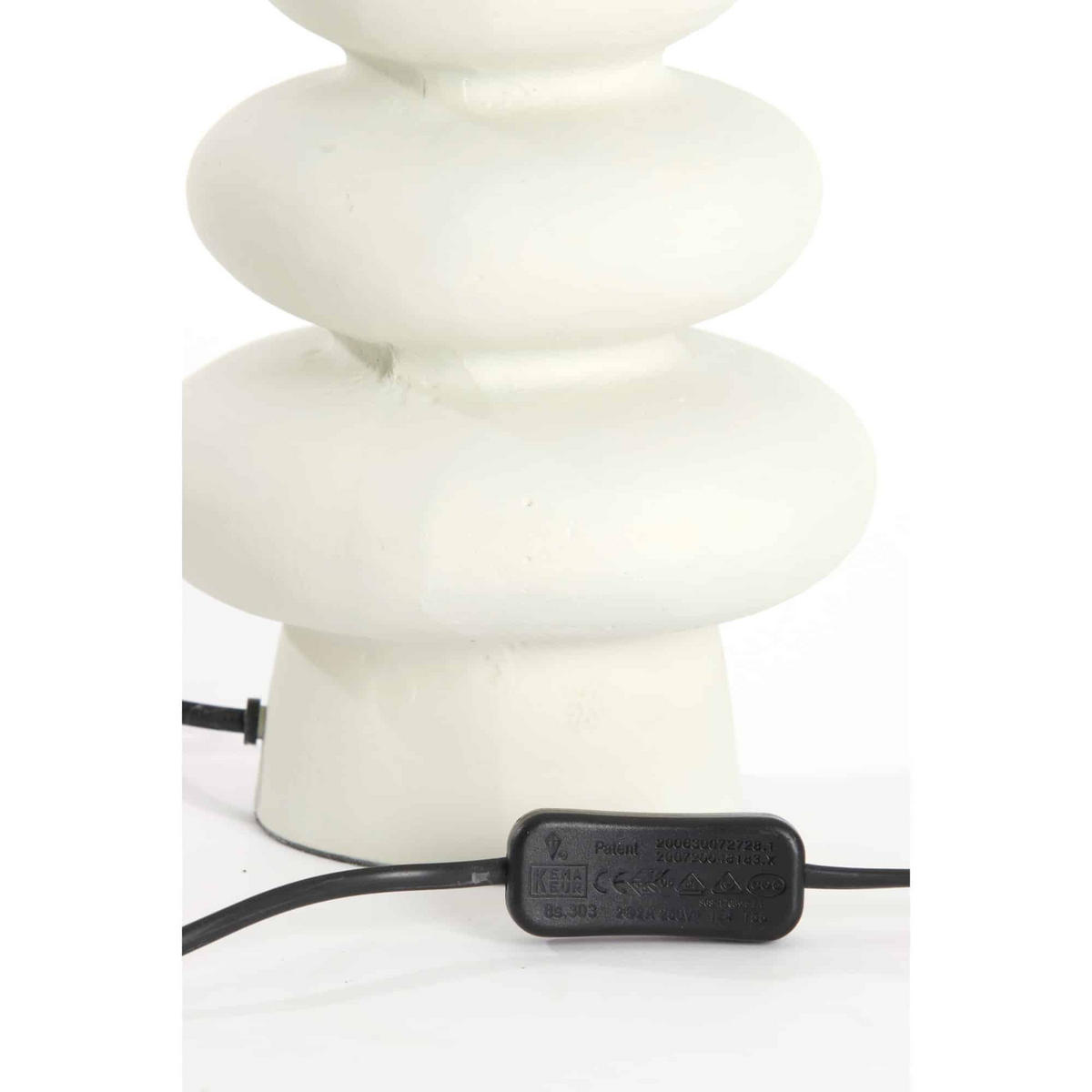 LAMPENFUSS Olona Weiß 16/16/35 cm - Weiß, Metall (16/16/35cm) - Light & Living