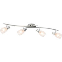 LED DECKENLEUCHTE ROY Metall Silber - Silberfarben, Glas (81/9/16cm) - Globo Lighting