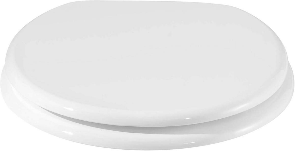 WC SITZ mit Absenkautomatik, MDF Holzkern, Antibakteriell - Weiß, Holzwerkstoff (37/2.5/43cm) - Woltu