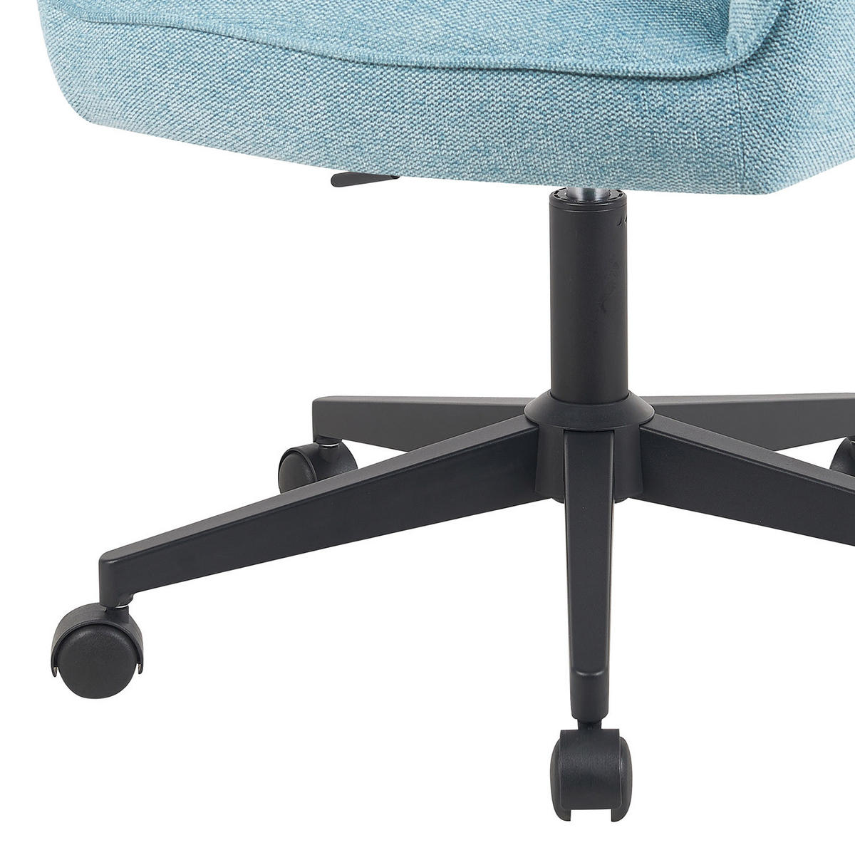 BÜROSTUHL Mika-Ilvy - Schwarz/Hellblau, Textil/Metall (60/84/65cm) - DUBI Möbel