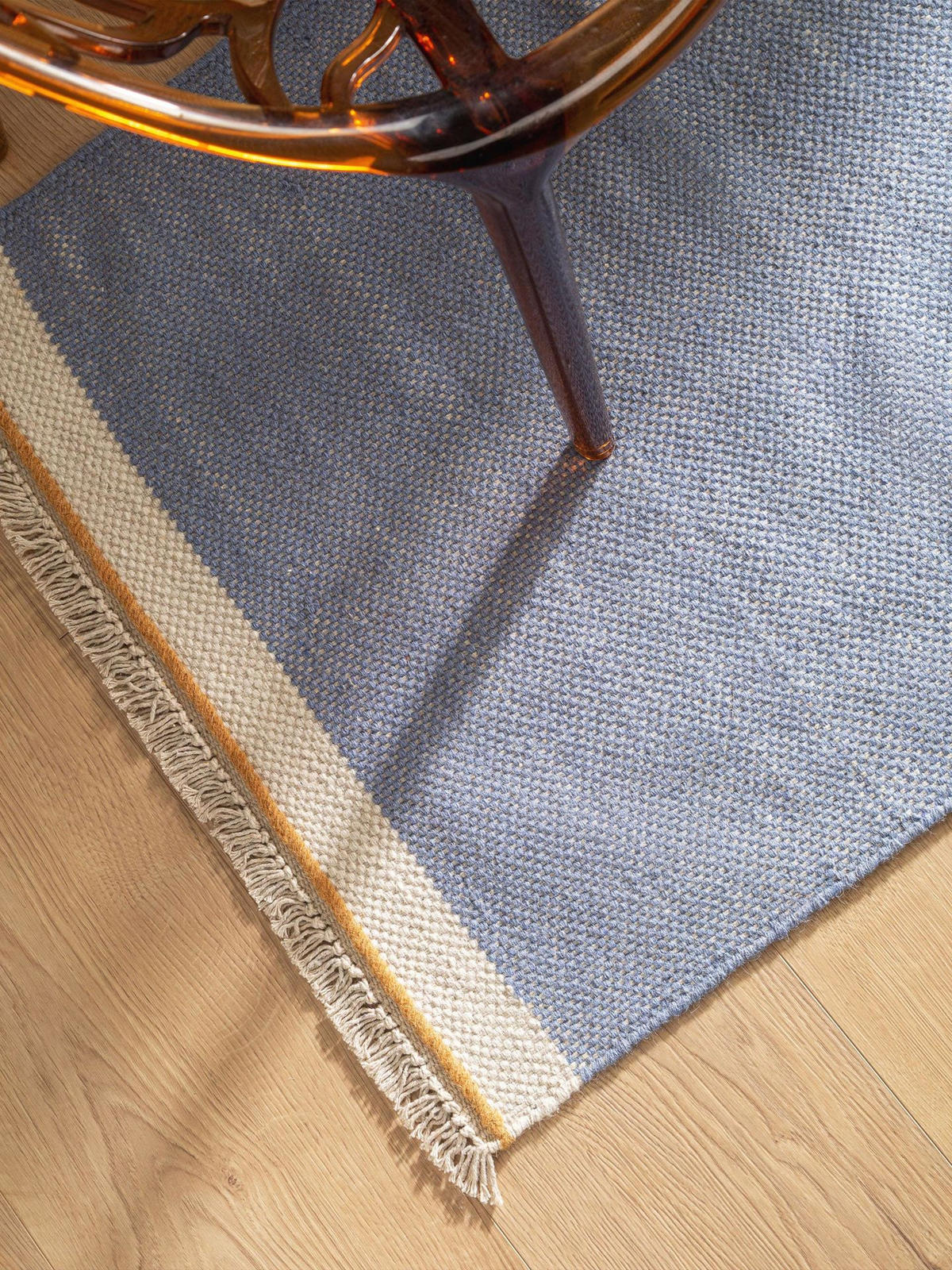VLNĚNÝ běhoun Karla Modrá 70x200 cm - modrá, textil/přírodní materiály (70/1cm) - KUNSTLOFT