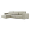 ECKSOFA Links Strukturstoff Stoff Beige - Beige/Creme, Kunststoff/Textil (167/314cm) - Makamii