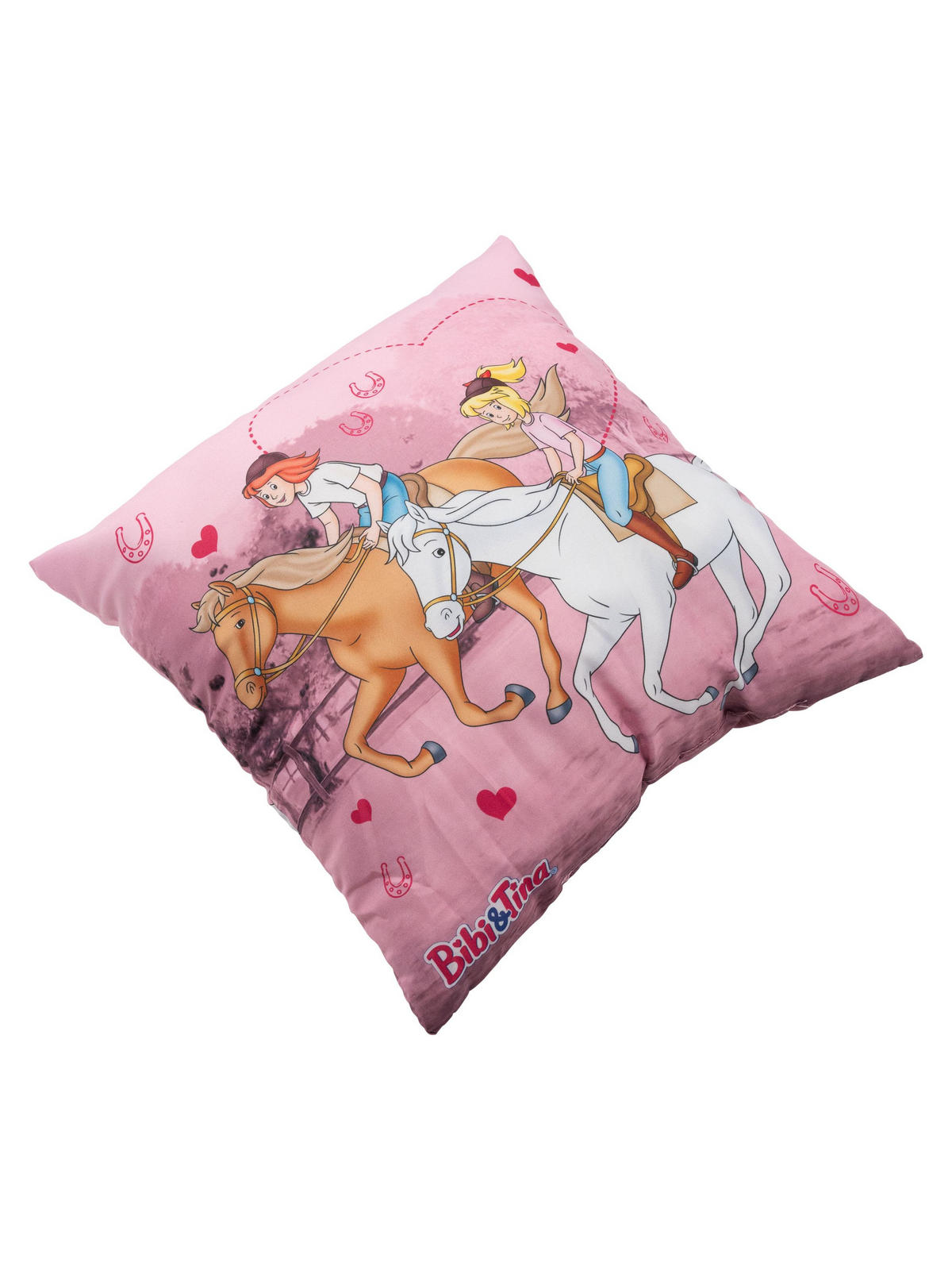 KINDERKISSEN Bibi & Tina Pferde Pink 40 x 40 cm - Pink, Textil (40/40cm) - United Labels