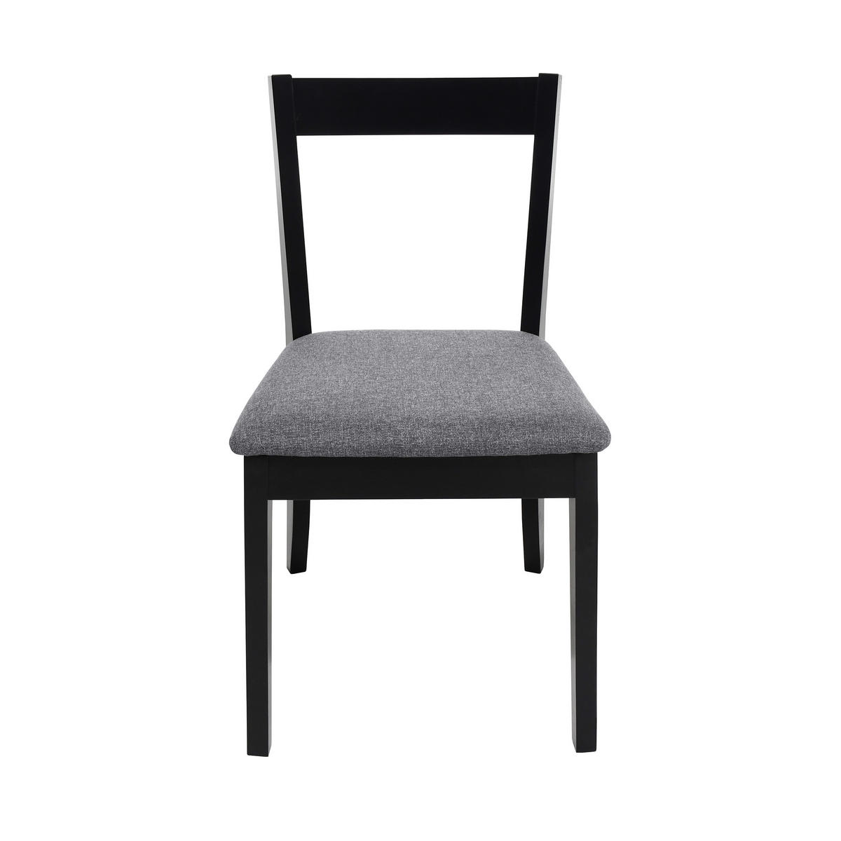 STUHL Moden mit schwarzen Holzbeinen, Polsterstuhl, Dunkelgrau - Dunkelgrau/Schwarz, Holz (45/84/45cm) - Beautysofa