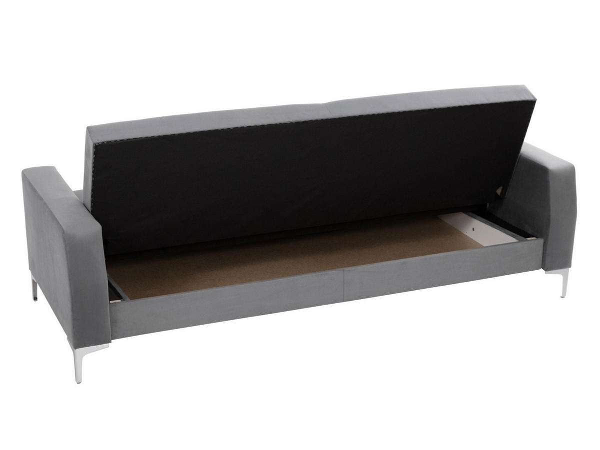SCHLAFSOFA Noelia - Silberfarben/Grau, Holz/Textil (225/90/87cm) - MIRJAN24