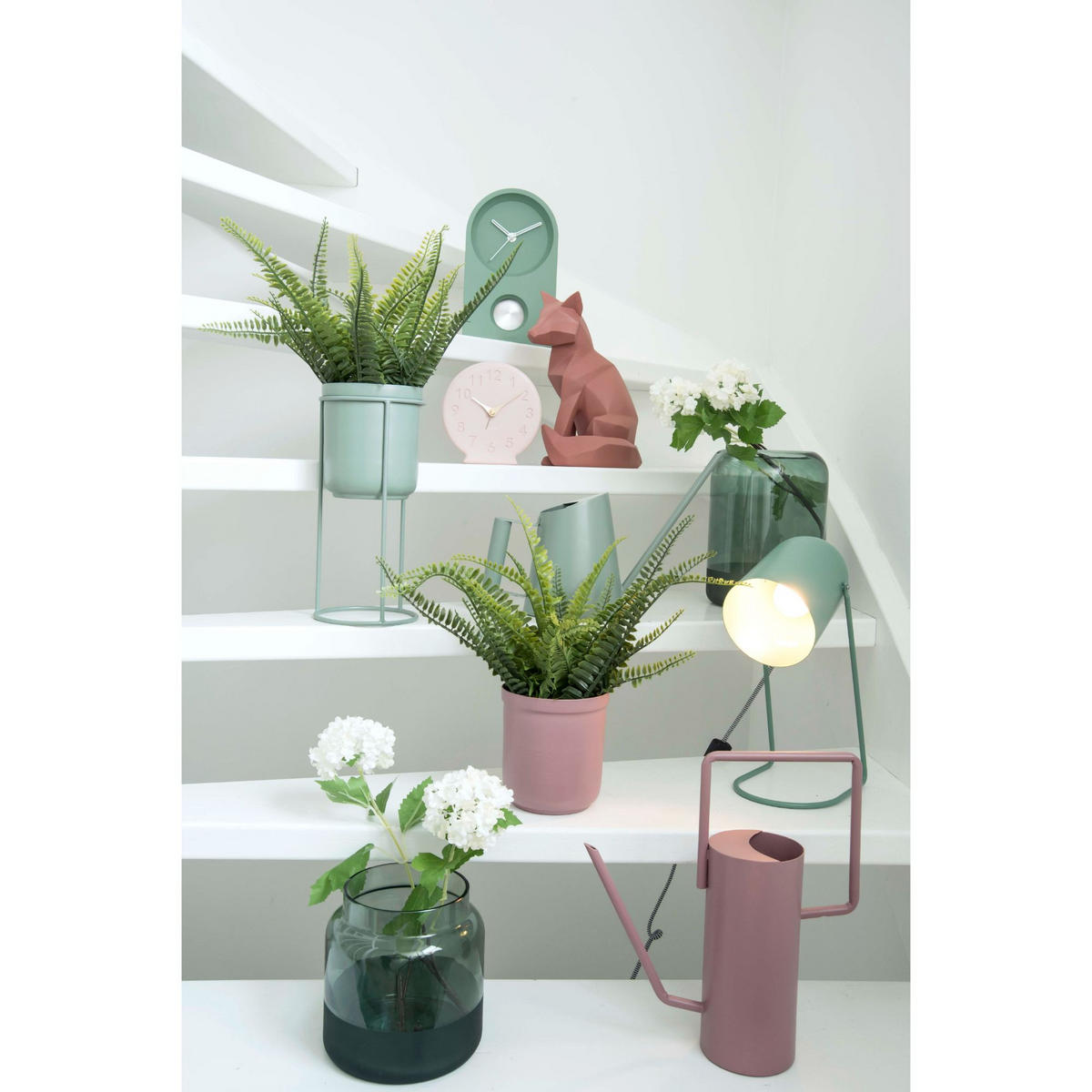 TISCHLAMPE Grün 18/18/30 cm - Grün, Metall (18/18/30cm) - Leitmotiv