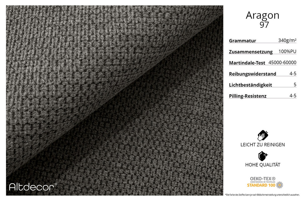 WOHNLANDSCHAFT mit Schlaffunktion ESKAR-U2-464x176x72cm Grau - Taupe/Grau, Holzwerkstoff/Kunststoff (176/72/464cm) - ALTDECOR