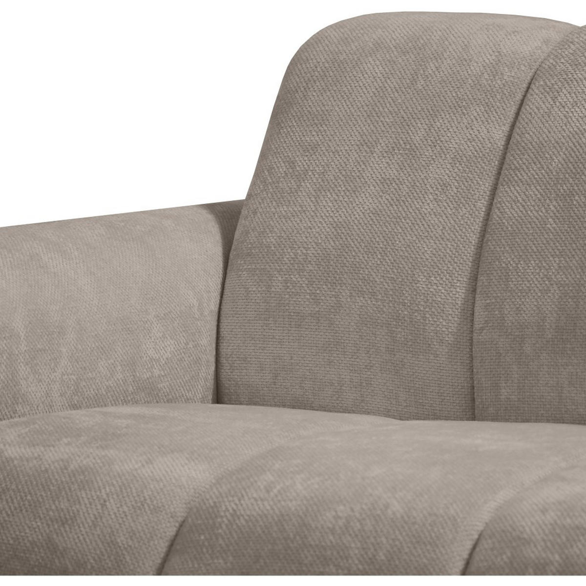 ECKSOFA Volare Mini ohne Schlaffunktion cappuccino rechts, Storm-Stoff - Schwarz/Cappuccino, Textil/Metall (256/165cm) - Beautysofa