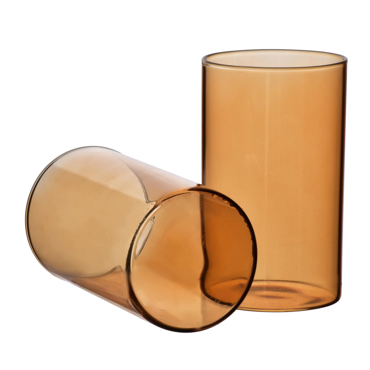 GLÄSER Romane 4er Set Honig 7x7xh12 cm Glas - Honig, Glas - Mondex