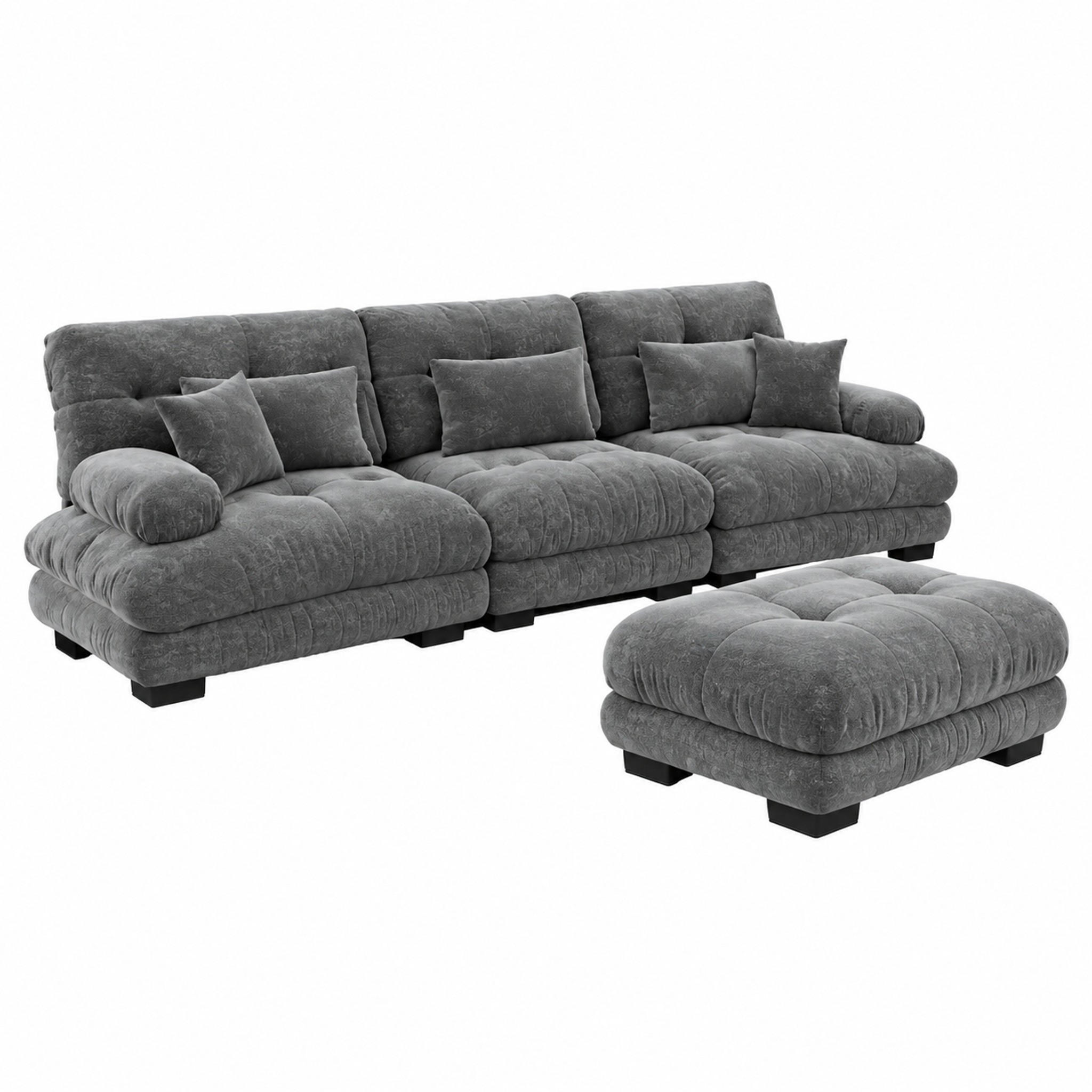 Meubliv Sofa Hellgrau 313.1x145 cm
