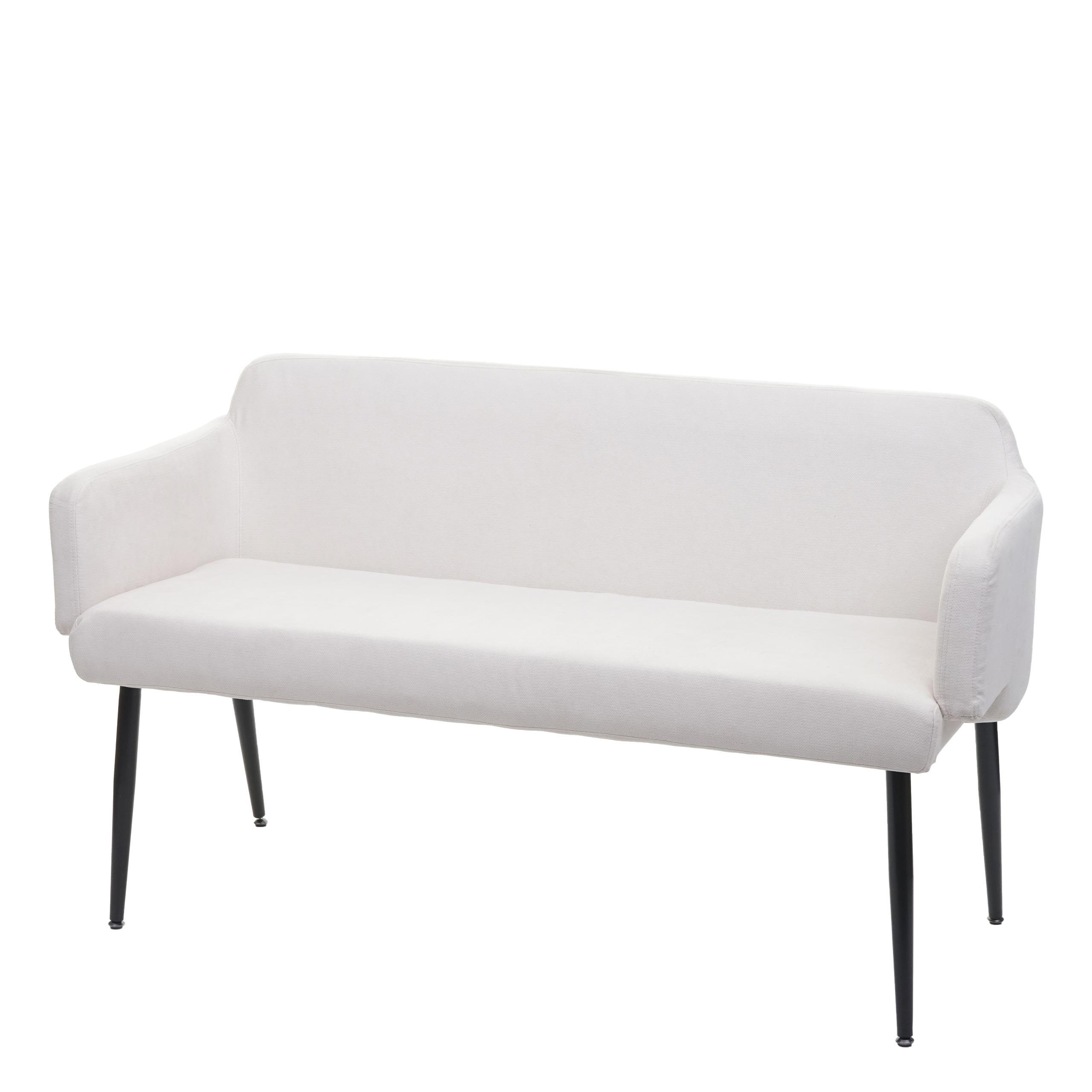 SITZBANK Cremeweiß, Schwarz - Schwarz/Weiß, Textil (133/77/56cm) - MCW