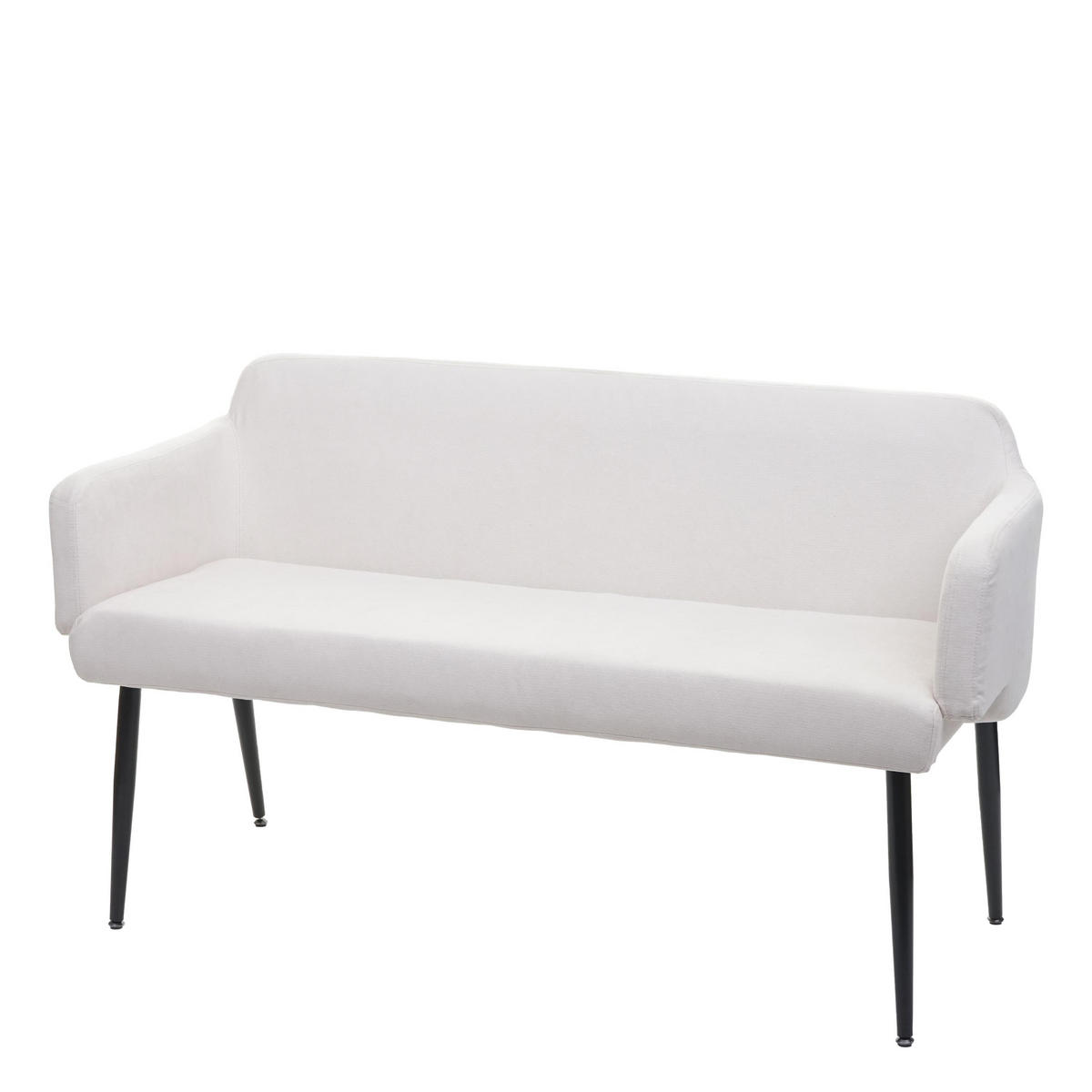 SITZBANK Cremeweiß, Schwarz - Schwarz/Weiß, Textil (133/77/56cm) - MCW