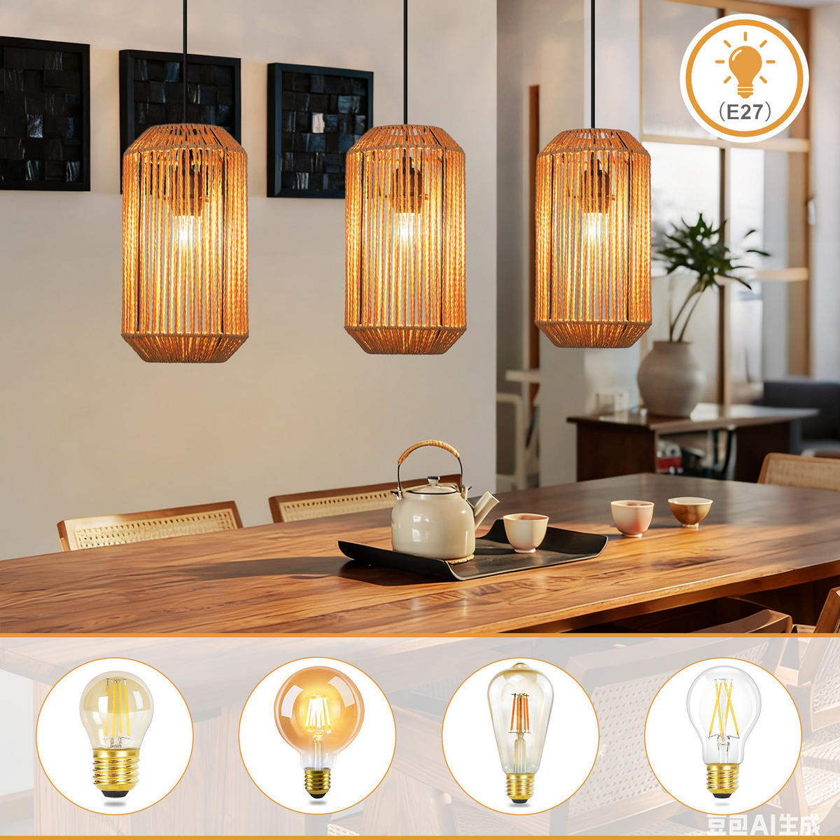 PENDELLEUCHTE Sebastian 71/16/150 cm - Braun, Metall (71/16/150cm) - ZMH