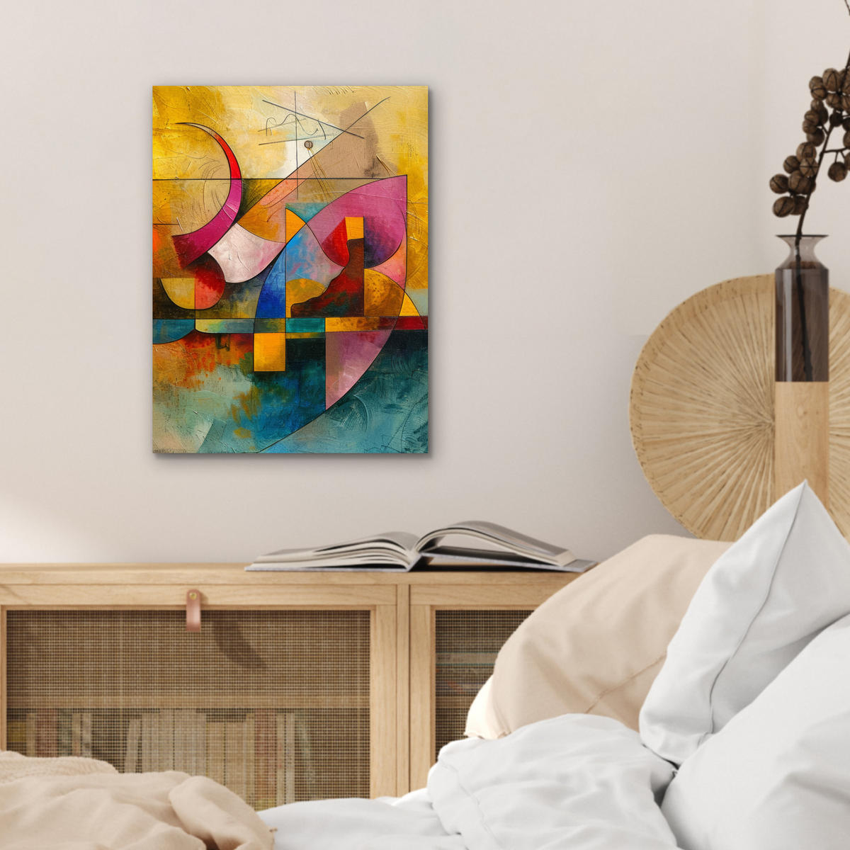 KOVOVÝ OBRAZ Umenie - abstraktné - moderné 30x40 cm - žltá, kov (30/40cm) - MuchoWow