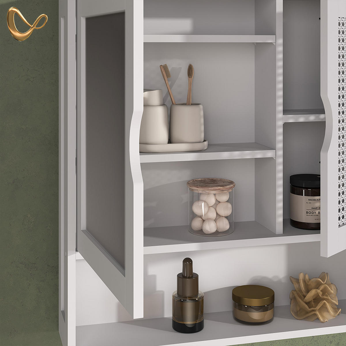 KOMPLET KOPALNIŠKEGA POHIŠTVA Mincio, Bela, 4-delni - bela, leseni material (50/60/29cm) - Livinity®