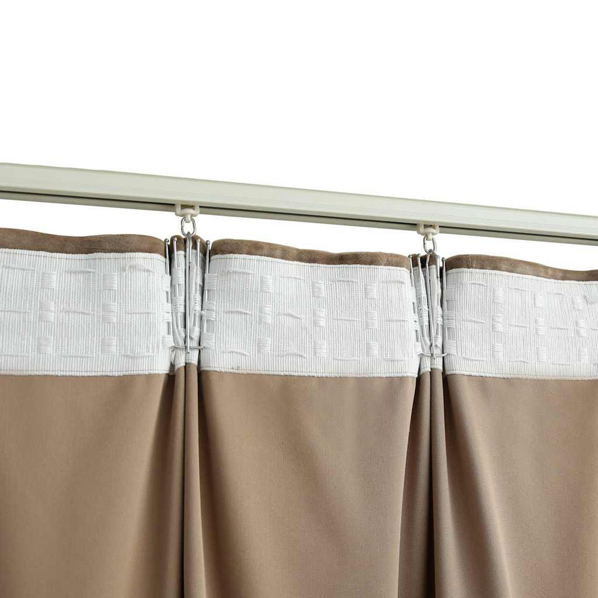 VERDUNKELUNGSVORHÄNGE Mit Haken 2 Stk. Samt Beige 140/245 Cm - Beige, Textil (140/245/245cm) - vidaXL