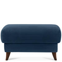 HOCKER GUSTAVO II, Marineblau - Braun/Dunkelblau, Holz/Holzwerkstoff (92/49/92cm) - KONSIMO®