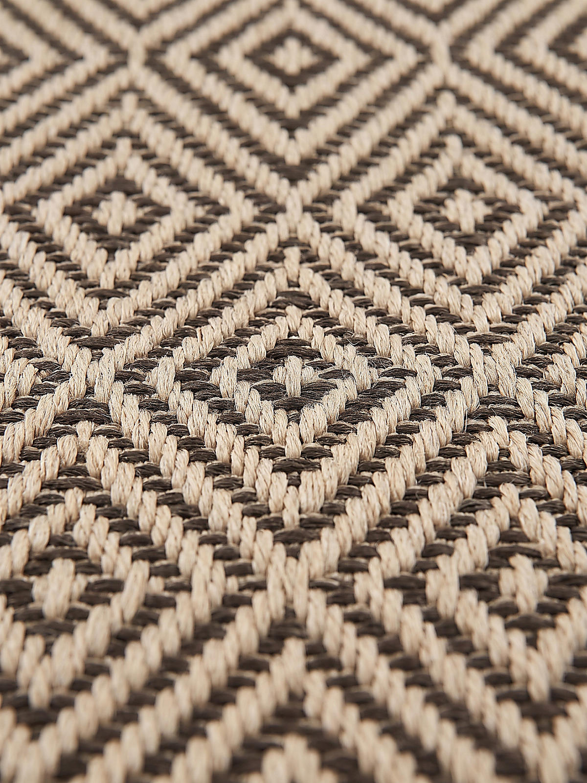 FLACHWEBTEPPICH Karo CORDEV Polypropylen Natur 160 x 230 cm - Beige, Textil (160/230cm) - KADIMA DESIGN