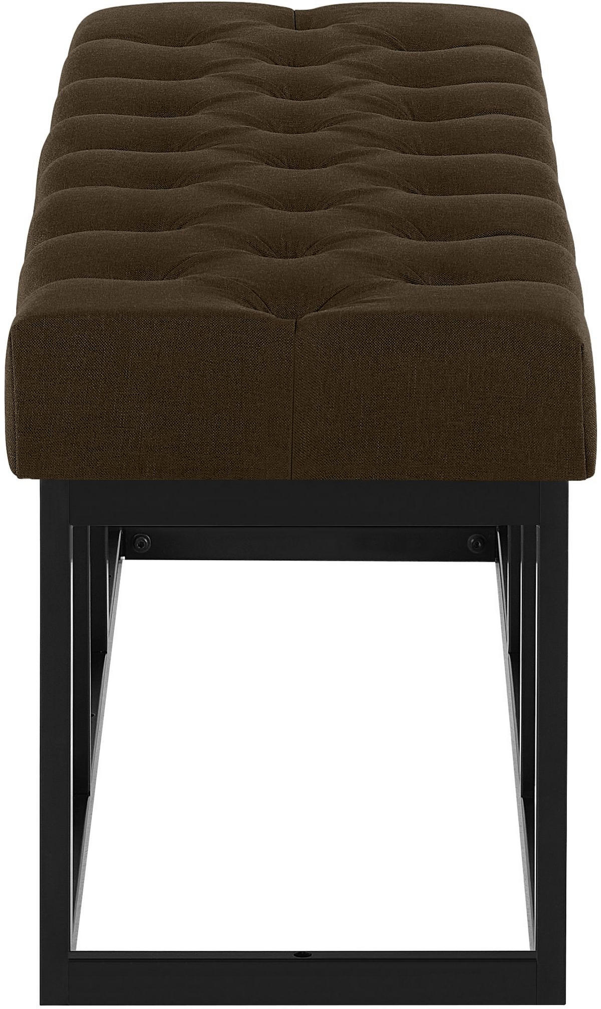 SITZBANK 120/38 cm Stoff Braun - Schwarz/Braun, Textil/Metall (120/46/38cm) - CLP
