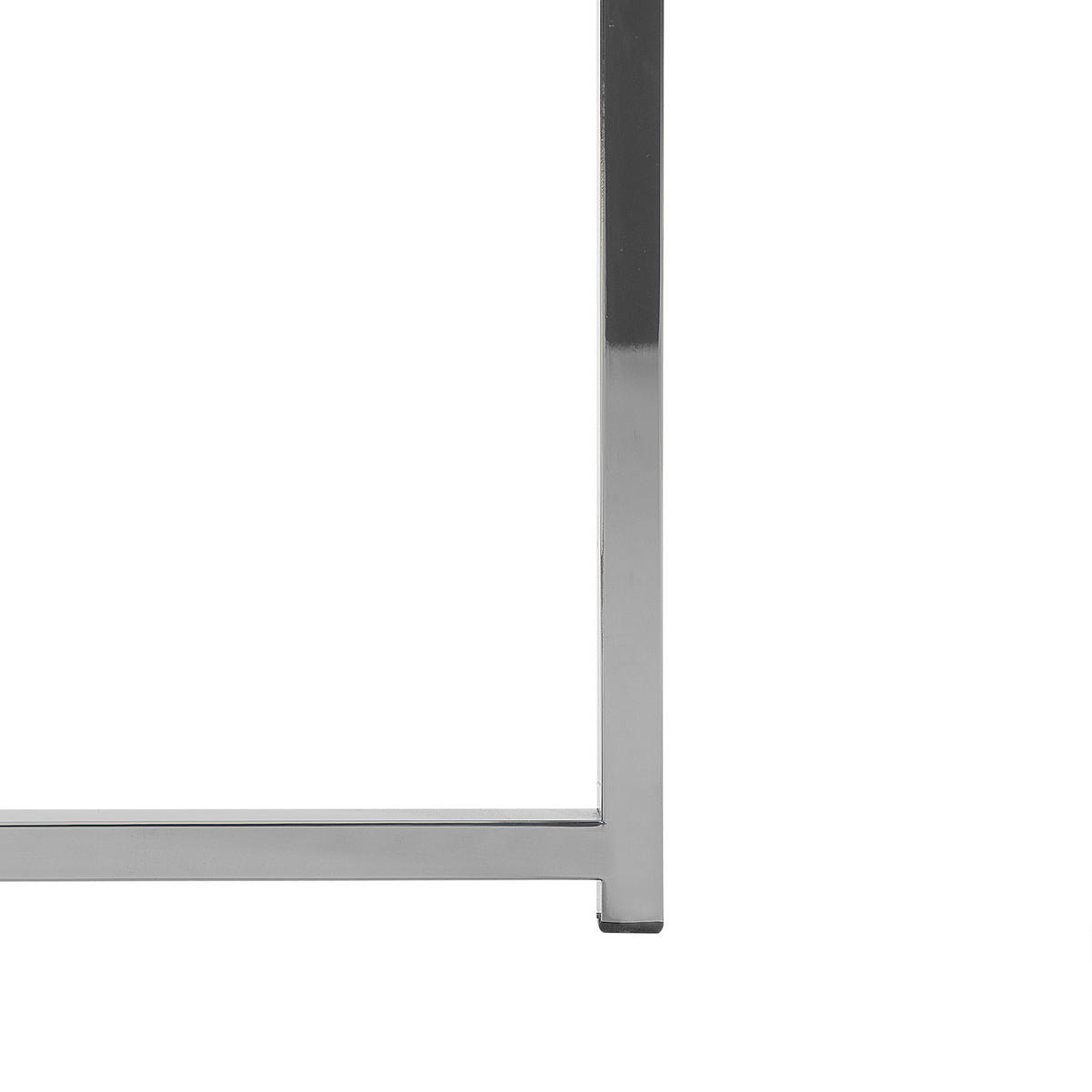 COUCHTISCH Marmor Optik weiß/silber 70cm Quincy - Silberfarben/Weiß, Glas (70/70/45cm) - Beliani